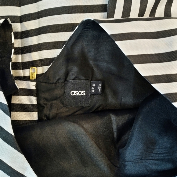 NWOT ASOS Striped Fit & Flare Skater 6 - Picture 5 of 8